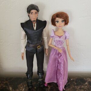 EXTREMELY RARE Rapunzel & Flynn Rider Disney Tangled Doll Set
